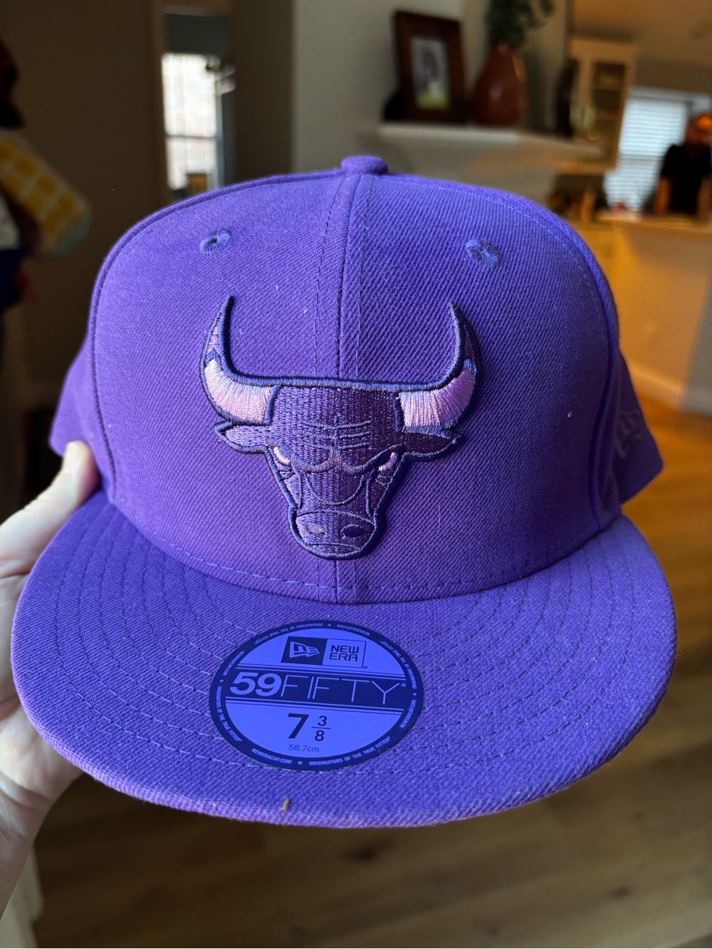 59fifty Purple Chicago Bulls Embroidered Fitted Hat